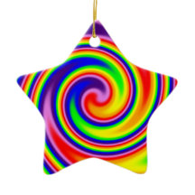 Retro Hippie Happy Rainbow Colors Soft Spiral