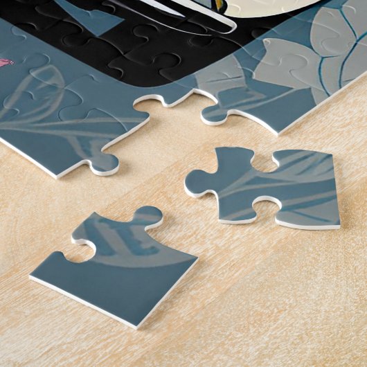 Retro Hippie Käfer Bug Car Aquamarin Puzzle (Seite)