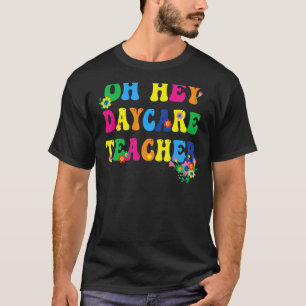 Retro-Hippie-Kindertagesstätten-Lehrer Vorschule P T-Shirt