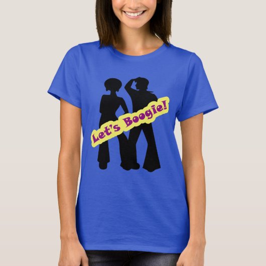 Retro Hippie lasst uns Boogie niedlichen T - Shirt (Vorderseite)