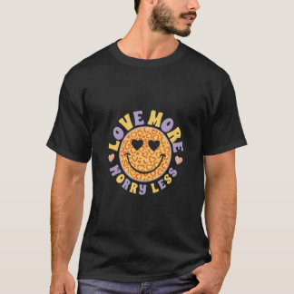 Retro Hippie Liebe mehr, weniger Sorgen T-Shirt