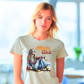 Retro Hippie Mädchen Tri-Blend Shirt