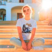 Retro Hippie Mädchen Tri-Blend Shirt