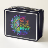 Retro Hippie Metall Brotdose (Rückseite)