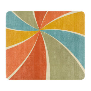 Retro-Hippie-Mischlack-Stil-Swirbel-Muster Schneidebrett