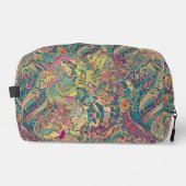 Retro Hippie: Mosiac Fantasy Toilettentasche Waschbeutel (Vorderseite)