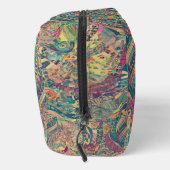 Retro Hippie: Mosiac Fantasy Toilettentasche Waschbeutel (Rechts)