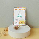 Retro Hippie Party Einladung