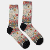 Retro Hippie: Patchwork-Gartensocken Socken (Rechts)