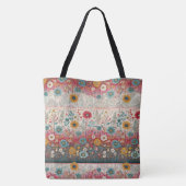 Retro Hippie: Patchwork-Gartentasche Tasche (Rückseite)