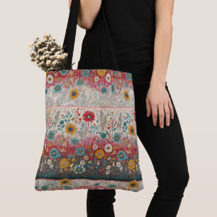 Retro Hippie: Patchwork-Gartentasche Tasche