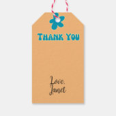 Retro Hippie Peace Brille 2 Foto Geburtstag Geschenkanhänger (Rückseite)