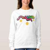 Retro Hippie Pickleball Liebhaber Sweatshirt (Vorderseite)