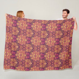 Retro Hippie: Pink Road Trip Blanket Fleecedecke