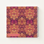 Retro Hippie: Pink Road Trip Notebook Notizblock (Rückseite)