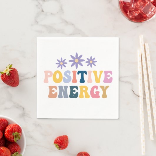 Retro Hippie positives Zitat Serviette (Beispiel)