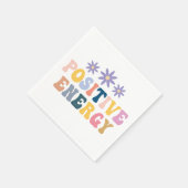 Retro Hippie positives Zitat Serviette (Ecke)