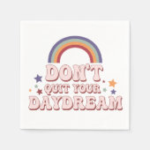 Retro Hippie positives Zitat Serviette (Vorderseite)