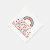 Retro Hippie positives Zitat Serviette (Ecke)