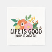 Retro Hippie positives Zitat Serviette (Vorderseite)