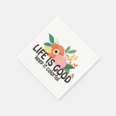 Retro Hippie positives Zitat Serviette (Ecke)