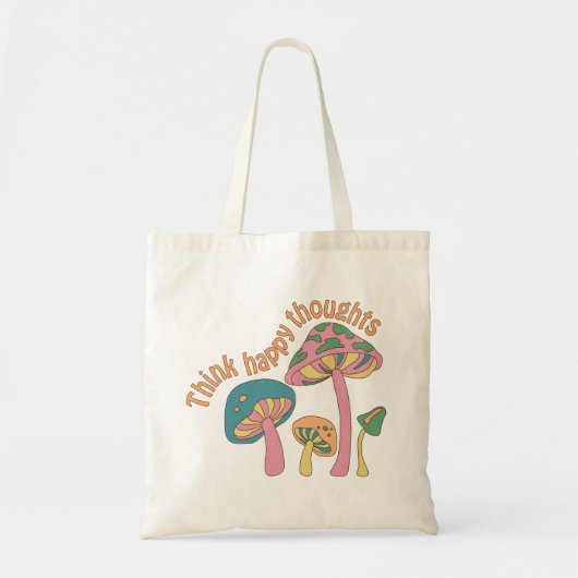 Retro Hippie positives Zitat Tragetasche (Vorne)