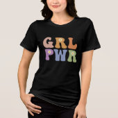 Retro Hippie positives Zitat Tri-Blend Shirt (Vorderseite)