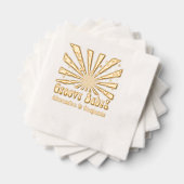 Retro Hippie Psychedelic Groovy Rays Pop Art Servietten Mit Folie (Insitu (Gestapelt))