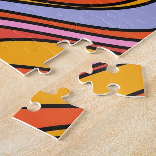 Retro Hippie Psychedelic Wirbel Puzzle (Seite)