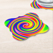 Retro Hippie Rainbow Colors Soft Focus Spirale Art Untersetzer (angewinkelt)