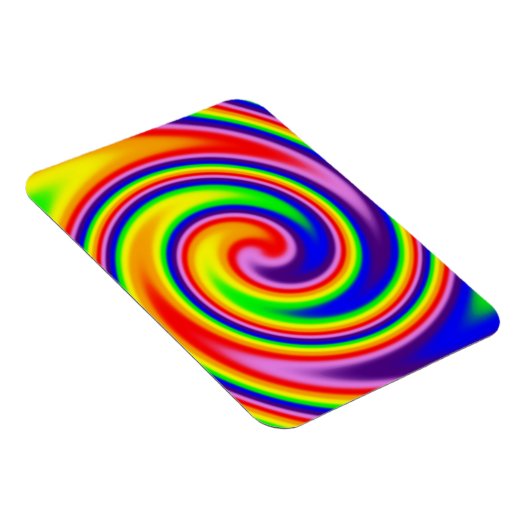 Retro Hippie Rainbow Magnet (Rechte Seite)