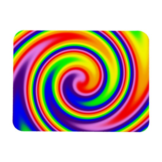 Retro Hippie Rainbow Magnet (Horizontal)
