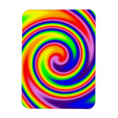 Retro Hippie Rainbow Magnet (Vertikal)
