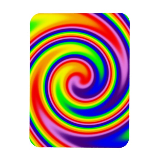 Retro Hippie Rainbow Magnet (Vertikal)