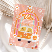 Retro Hippie Rainbow Six ist eine Stimmung 6. Gebu Einladung