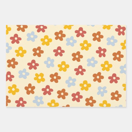 Retro Hippie Rainbow Stripes Groovy 70er Spaß Geschenkpapier Set (Vorderseite 2)