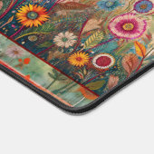 Retro Hippie: Red Garden Desk Mat Schreibtischunterlage (Ecke)