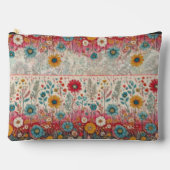 Retro Hippie: Red Garden Zippered Pouch Zubehörtasche (Vorderseite)