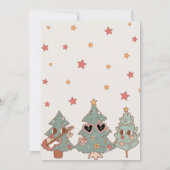 Retro Hippie Rockin's Weihnachtsbaum Geburtstagspa Einladung (Rückseite)