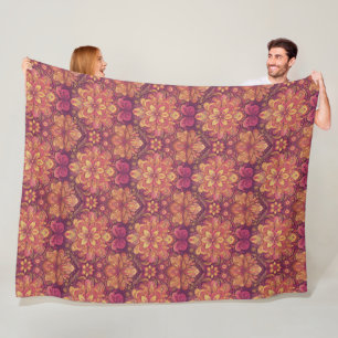 Retro Hippie: Rosa Reiseblache Fleecedecke