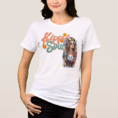 Retro Hippie Seele Tri-Blend Shirt (Vorderseite)