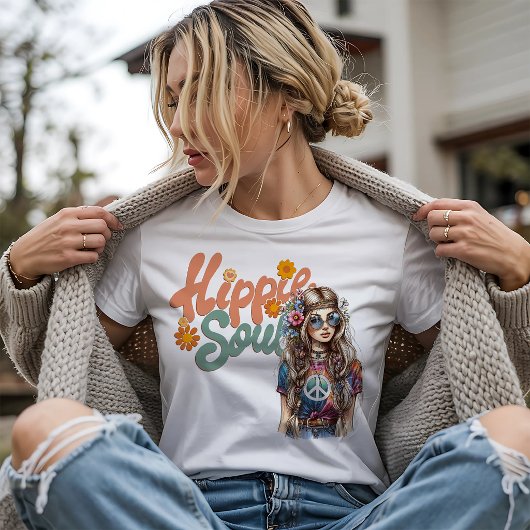 Retro Hippie Seele Tri-Blend Shirt