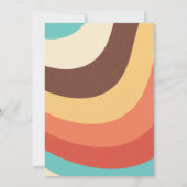 Retro Hippie Sixty und fabelhafte Einladung (Rückseite)