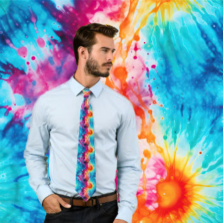Retro Hippie Style Psychedelic Krawatte Dye