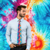 Retro Hippie Style Psychedelic Krawatte Dye