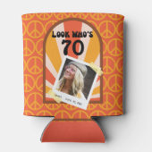 Retro Hippie Sunrise Custom Foto Dosenkühler (Rückseite)