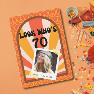 Retro Hippie Sunrise Custom Geburtstag Einladung