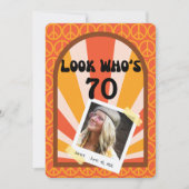 Retro Hippie Sunrise Custom Geburtstag Einladung (Vorderseite)