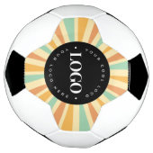 Retro Hippie Sunshine Sun Business Logo Groovy Fußball (Gedreht)