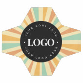 Retro Hippie Sunshine Sun Business Logo Groovy Fußball (Flach)